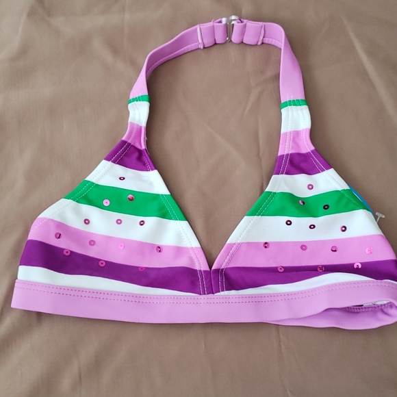 Sand and Sun Bikini Top Girl L 10-12 - Picture 1 of 6